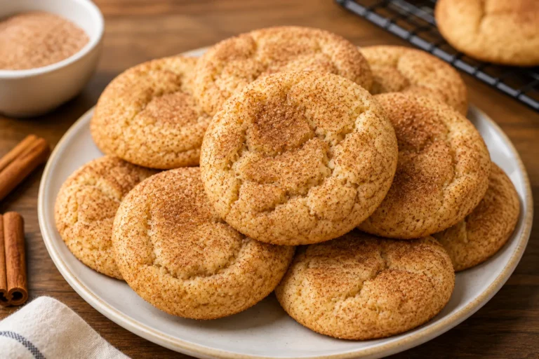 Easy homemade snickerdoodle cookies with cinnamon sugar