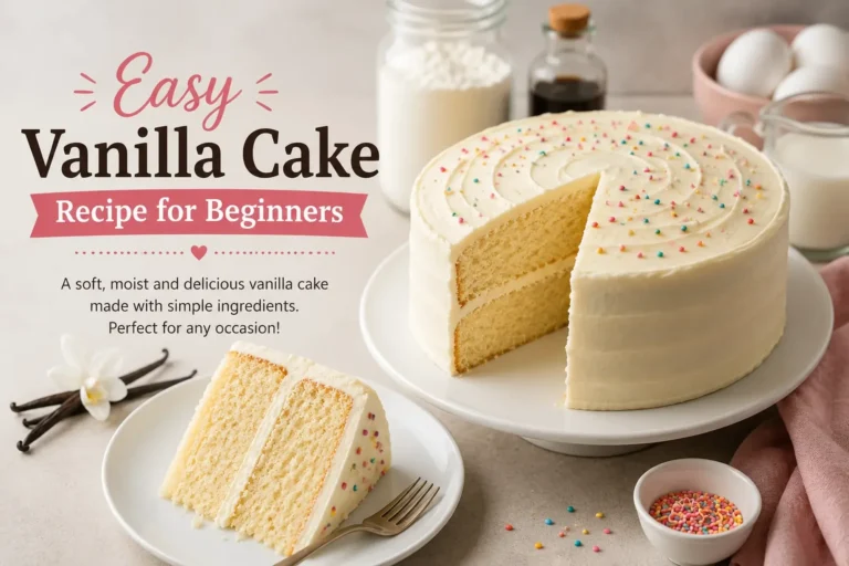 Easy Vanilla Cake Recipe for Beginners | Bake With Sunny