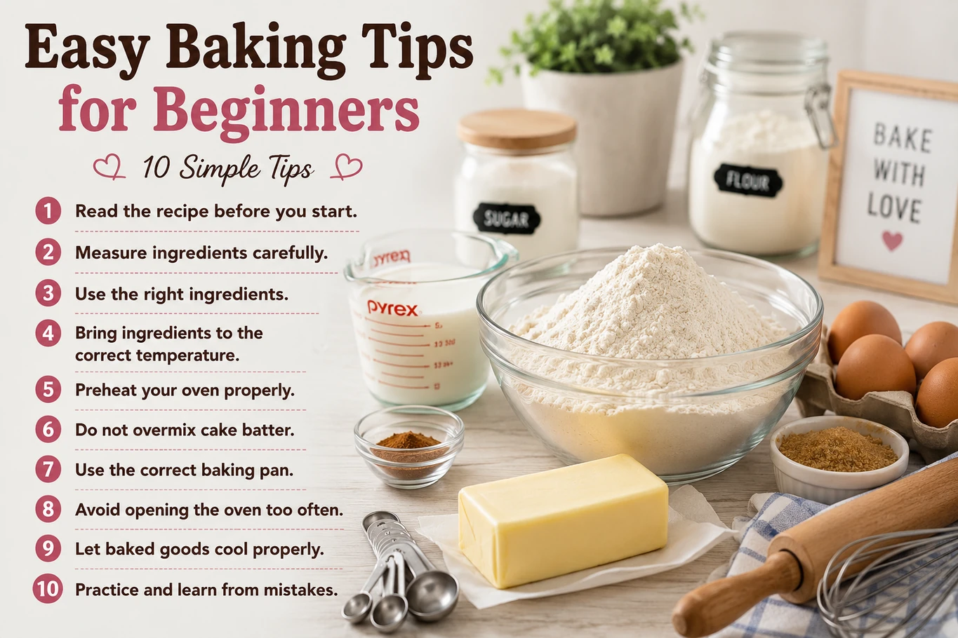 Easy Baking Tips for Beginners: 10 Simple Tips